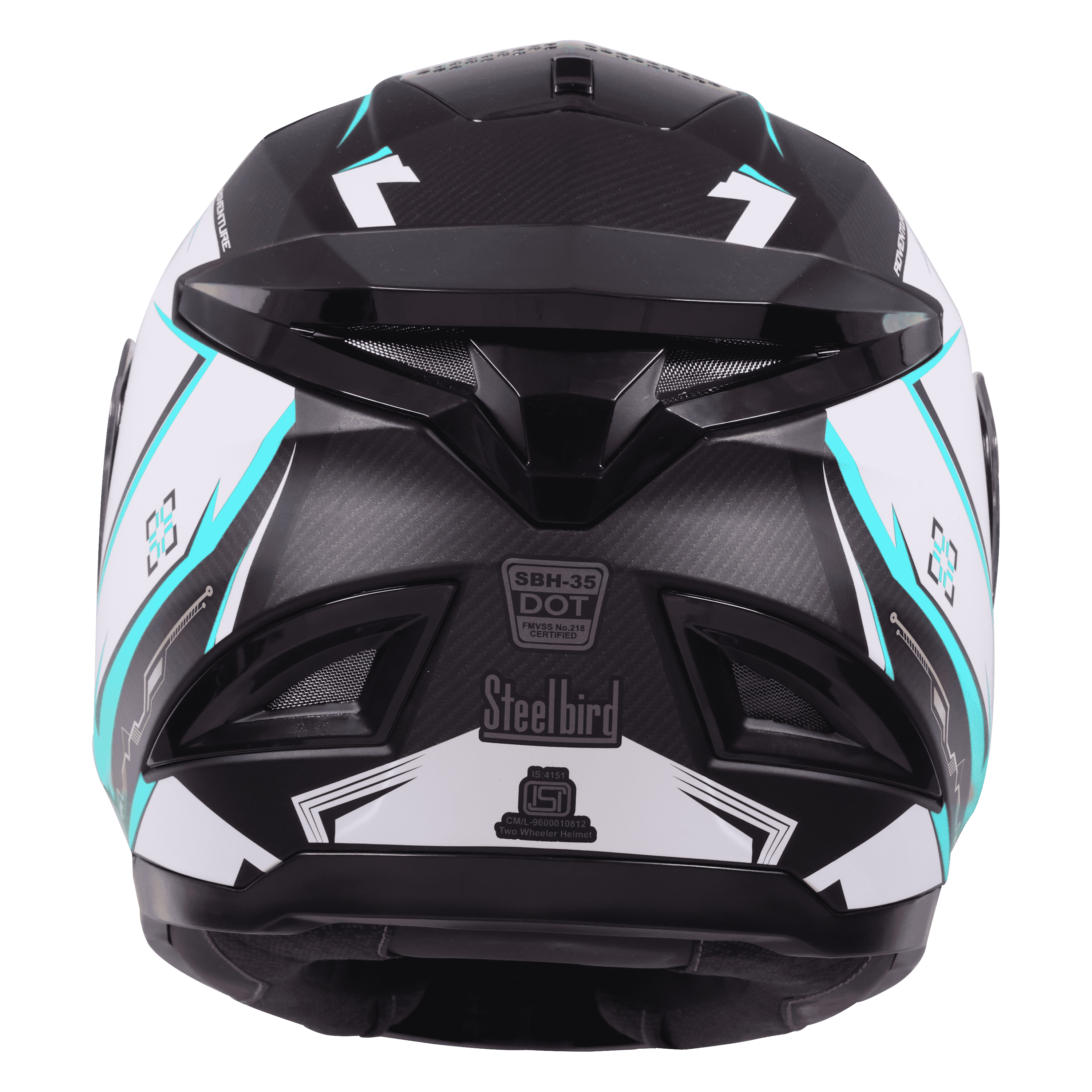 SBH-35 DOT ROBOT 2.0 ADVENTURE GLOSSY BLACK WITH JAZZ BLUE